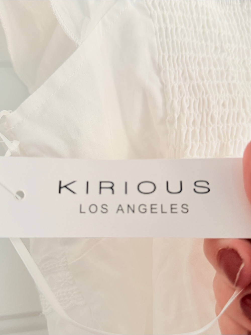 NWT White Embroidered Floral Peasant Top. Kirious Los Angeles. Sz S - Picture 6 of 7